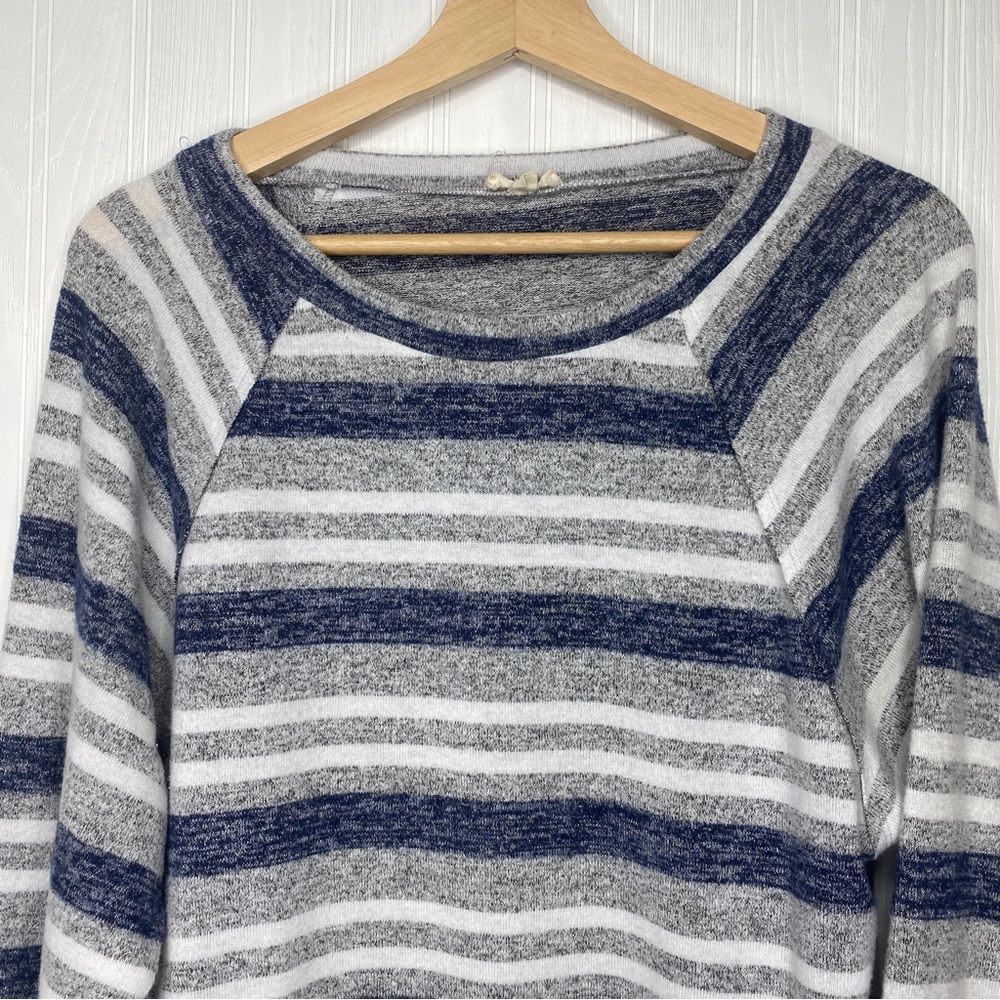 Hem & Thread Striped lightweight Long Sleeve Shirt Size Medium - Picture 2 of 8